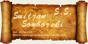 Smiljan Somborski vizit kartica